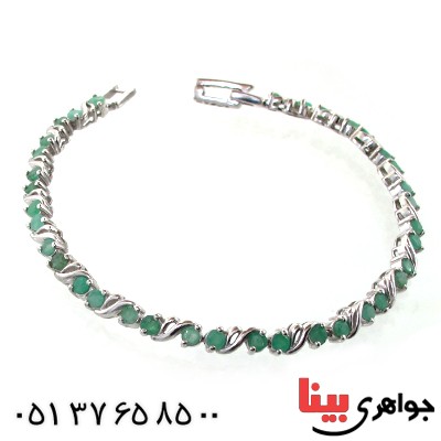 دستبند زمرد زنانه شیک و مجلسی