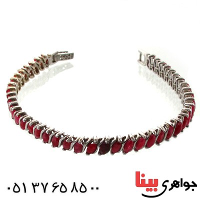 دستبند یاقوت سرخ زنانه شیک و مجلسی