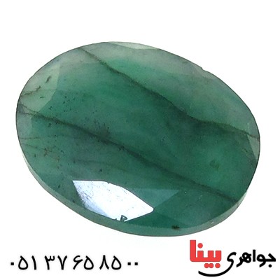 نگین انگشتر زمرد خوشرنگ بیضی شکل