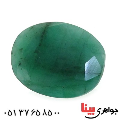 نگین انگشتر زمرد خوشرنگ و زیبای بیضی