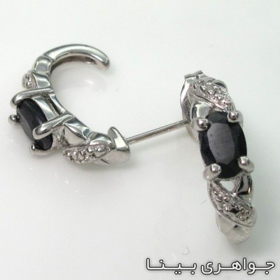 گوشواره یاقوت کبود ضربدری