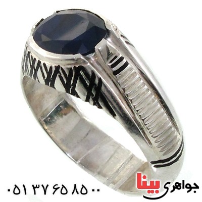 انگشتر یاقوت کبود مدل کلاسیک