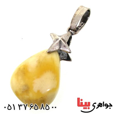 گردنبند کهربا زرد خوشرنگ