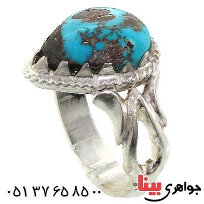 انگشتر فیروزه نیشابوری شجری اشکی سنتی