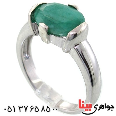 انگشتر زمرد خوشرنگ زنانه رادیوم لوکس