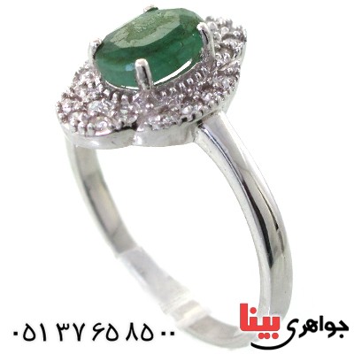 انگشتر زمرد زنانه شیک رادیوم لوکس مدل آیدا