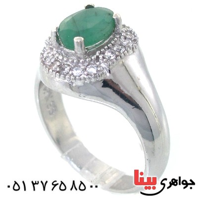 انگشتر زمرد زنانه رادیوم لوکس مدل مهرسا