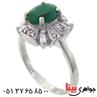 انگشتر زمرد زنانه رادیوم لوکس مدل ثمانه