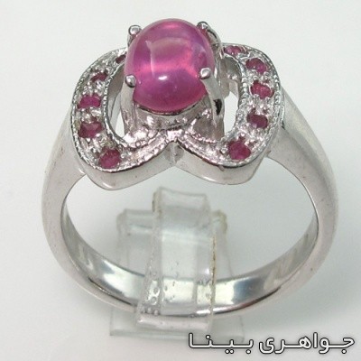 انگشتر یاقوت سرخ دور نگین