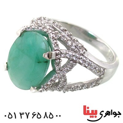 انگشتر زمرد زنانه رادیوم لوکس مدل آزیتا