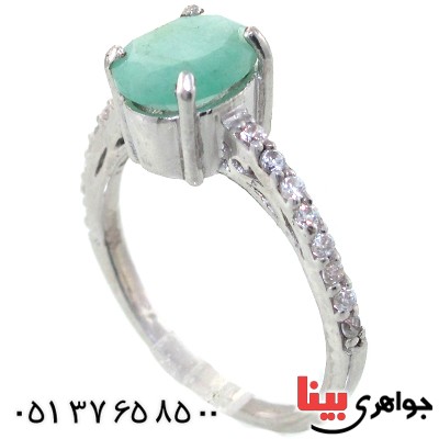 انگشتر زمرد زنانه رادیوم لوکس مدل پردیس