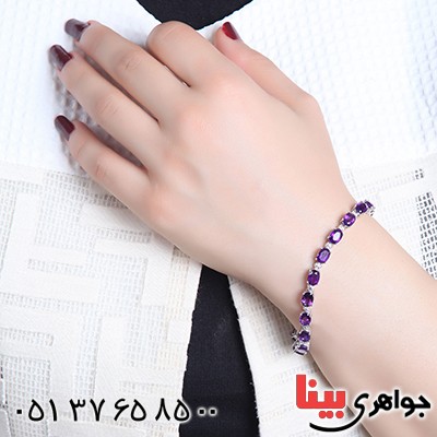 دستبند آمتیست زنانه مانی ایتالیایی