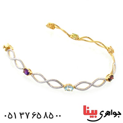 دستبند چند جواهر زنانه مانی _کد:1593