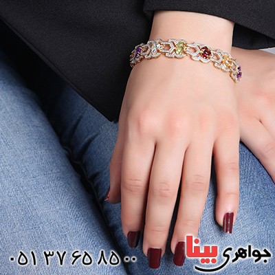 دستبند چند جواهر  زنانه مانی ایتالیایی