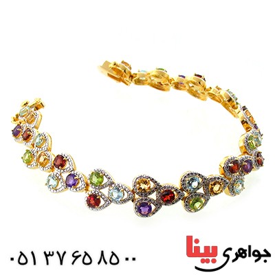 دستبند چند جواهر زنانه مانی ایتالیایی