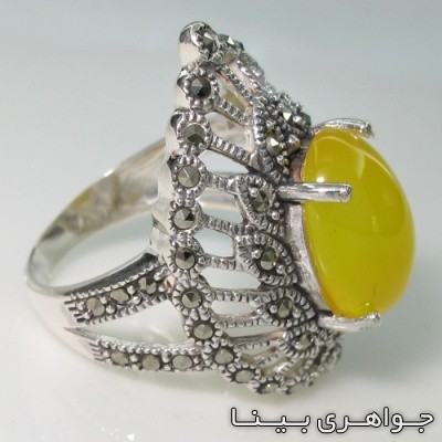 انگشتر عقیق زرد شرف الشمس