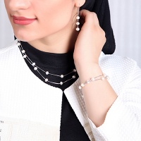 سرویس مروارید زنانه باشکوه مدل دو ردیفی