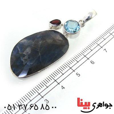 گردنبند چند جواهر زنانه درشت سنگ درمانی _کد:11224