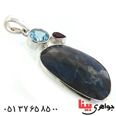 گردنبند چند جواهر زنانه درشت سنگ درمانی _کد:11224