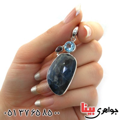 گردنبند چند جواهر زنانه درشت سنگ درمانی _کد:11224