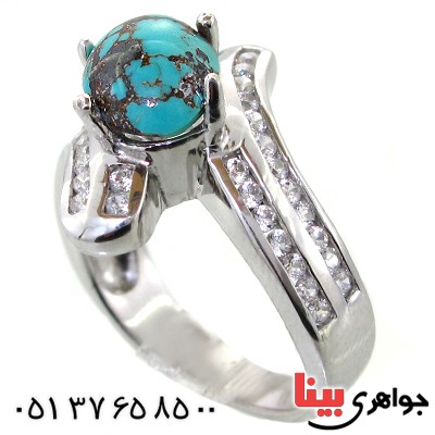 انگشتر فیروزه نیشابوری زنانه رادیوم لوکس