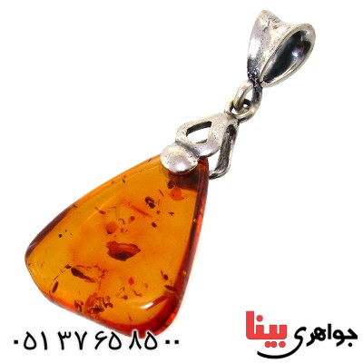 گردنبند کهربا درجه یک خوشرنگ و خوش نقش