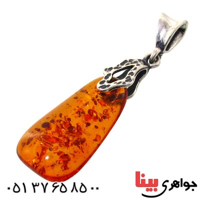 گردنبند کهربا درجه یک خوشرنگ
