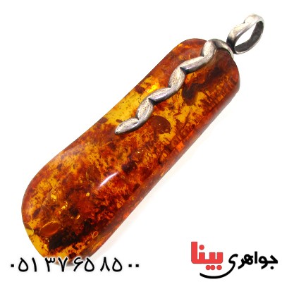 گردنبند کهربا درجه یک درشت خوش نقش