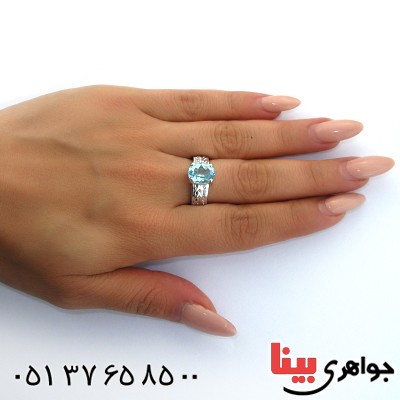 انگشتر توپاز زنانه رادیوم لوکس مدل پیوند _کد:11331
