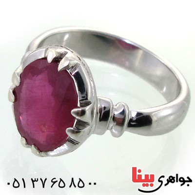 انگشتر یاقوت سرخ رادیوم لوکس مدل سیما _کد:11343