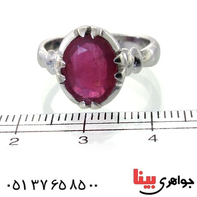 انگشتر یاقوت سرخ رادیوم لوکس مدل سیما _کد:11343