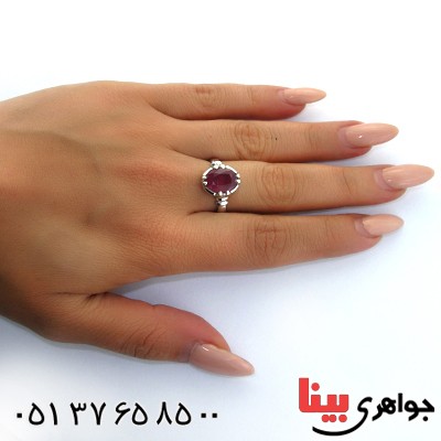 انگشتر یاقوت سرخ رادیوم لوکس مدل سیما _کد:11343