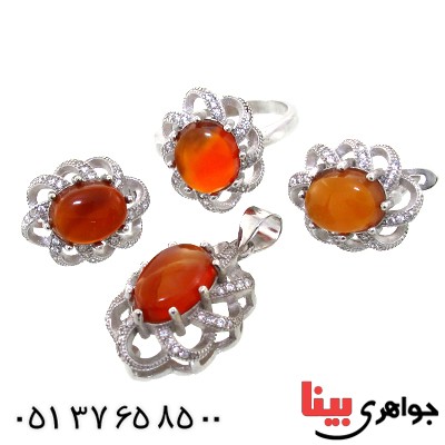 سرویس عقیق یمنی زنانه مدل خورشید