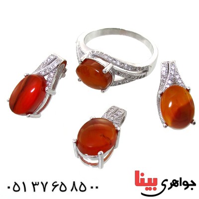 سرویس عقیق یمنی زنانه مدل نیکا