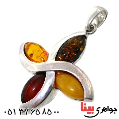 گردنبند کهربا زنانه مدل ستاره
