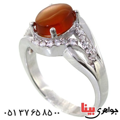 انگشتر عقیق یمنی زنانه رادیوم لوکس مدل گیتا