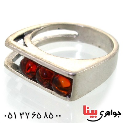 انگشتر کهربا  زنانه شیک