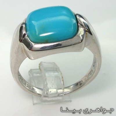 انگشتر فیروزه مستطیلی