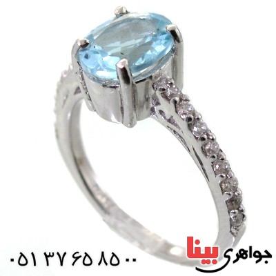 انگشتر توپاز زنانه رادیوم لوکس مدل سورا