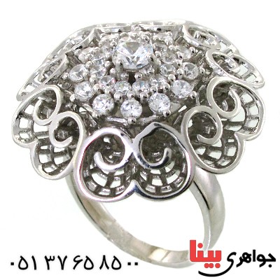 انگشتر نقره زنانه درشت مدل عروس دریایی