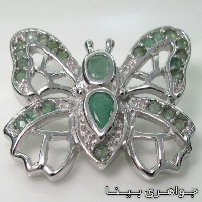 گردنبند زمرد پروانه