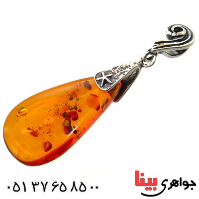 گردنبند کهربا خوشرنگ و زیبا _کد:11474