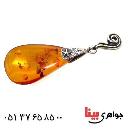 گردنبند کهربا خوشرنگ و زیبا _کد:11474