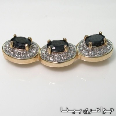 گردنبند یاقوت کبود سه نگین