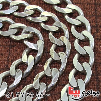 زنجیر نقره مردانه درشت ایتالیایی 60 سانتی