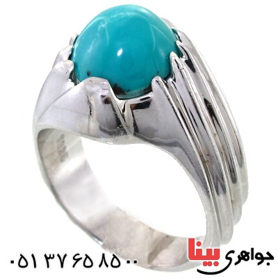 انگشتر فیروزه عجمی مردانه فاخر