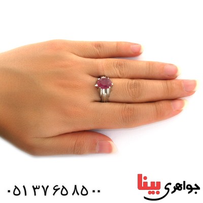 انگشتر یاقوت سرخ  خوشرنگ کلاسیک_کد:11558