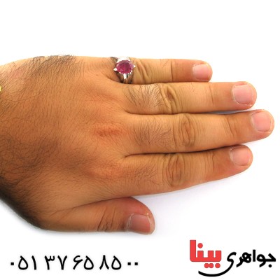 انگشتر یاقوت سرخ  خوشرنگ کلاسیک_کد:11558