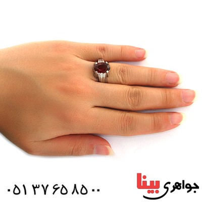 انگشتر یاقوت گارنت خوش تراش _کد:11559