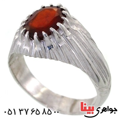 انگشتر یاقوت گارنت خوشرنگ مدل کلاسیک